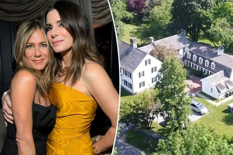 Jennifer Aniston And Sandra Bullock Seen Leaving Luxury Plastic Surgery